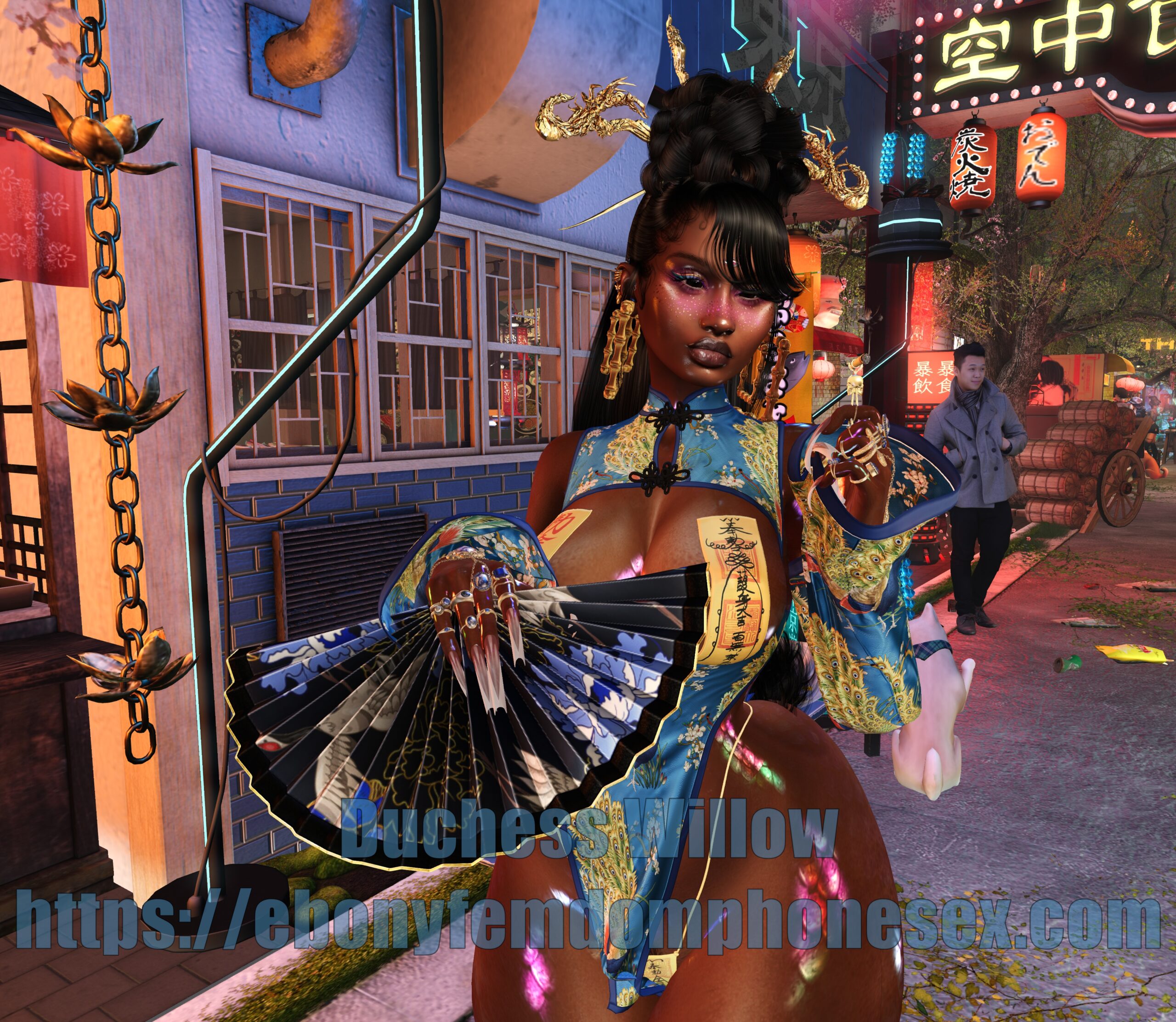 Duchess Willow Ebony Femdom 1-800-601-6975